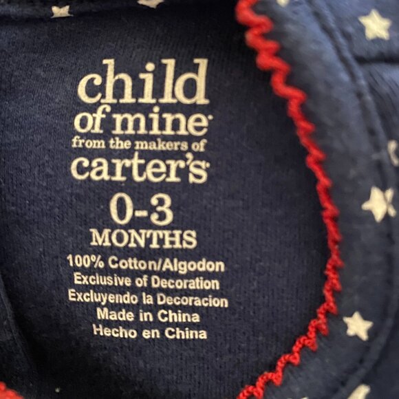 Child of Mine Carter's Navy USA One Piece Sundress Romper - Picture 6 of 6